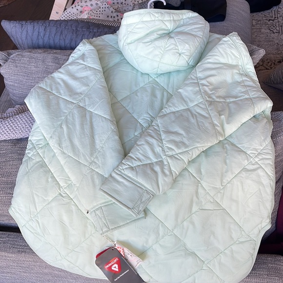 Free people light teal packable hooded jacket xs tags no longer attached - Picture 8 of 8